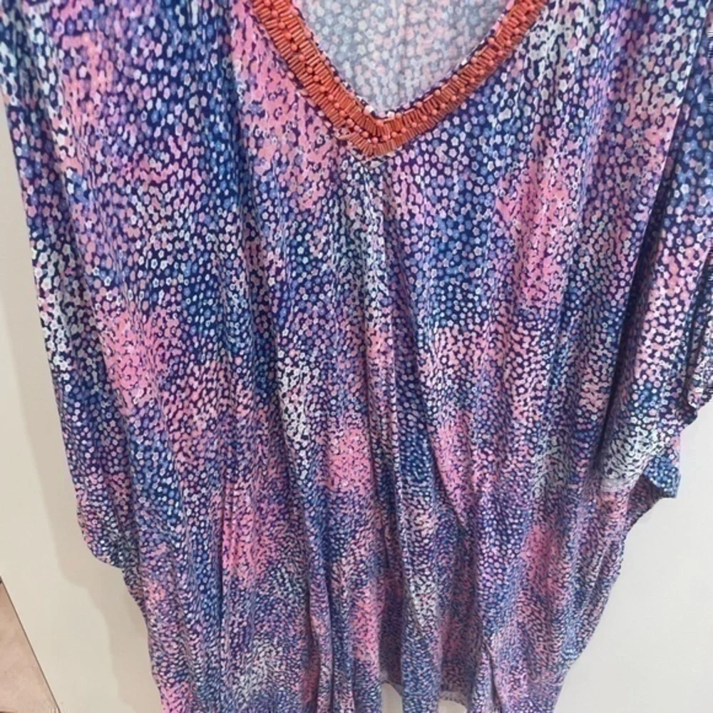 Nanette Lenore Swim Cover Up Beaded Colorful Size Medium